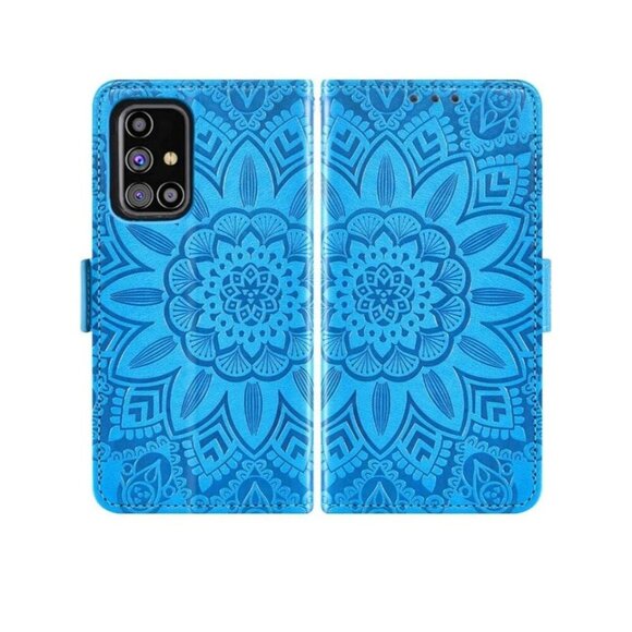 Samsung Galaxy M31s Phone Case with Tempered Glass Screen Protector and Flower L - Picture 5 of 8